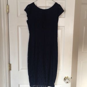 Dorothy Perkins Navy blue lace form fitted dress